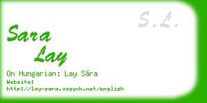 sara lay business card