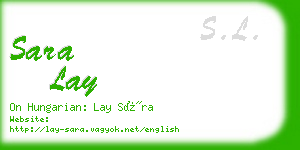 sara lay business card